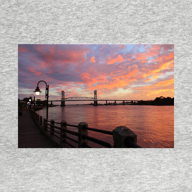 Cape Fear Bridge Sunset by Cynthia48